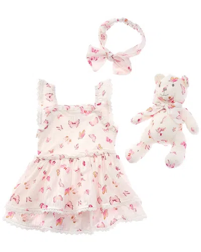 Shabby Chic 3pc Dress Set In Pink