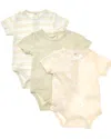 Shabby Chic 3pk Bodysuits In Multi