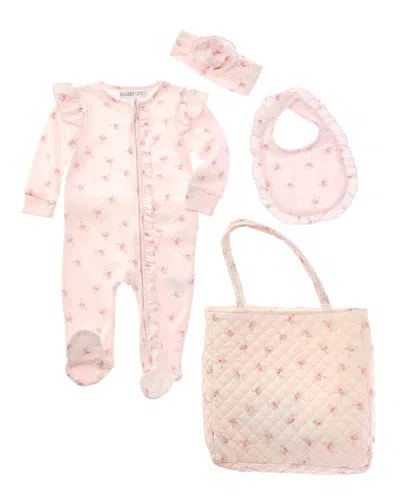 Shabby Chic Kids' 4pc Footie Set In Pink