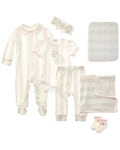 Shabby Chic Kids' 7pc Footie, Bodysuit & Pant Set In White