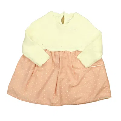 Pre-owned Shabby Chic Kids' Girls Pink White Dress