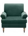 Shabby Chic Jaclyn Accent Chair In Green