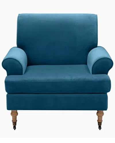 Shabby Chic Jaclyn Accent Chair In Teal