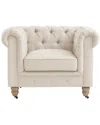 Shabby Chic Kaleigh Chesterfield Club Chair In Beige