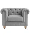 Shabby Chic Kaleigh Chesterfield Club Chair In Grey