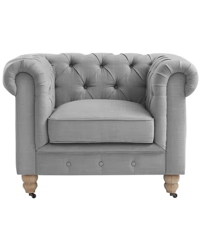 Shabby Chic Kaleigh Chesterfield Club Chair In Grey