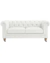 Shabby Chic Kaleigh Chesterfield Loveseat In Cream