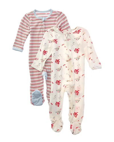 Shabby Chic Kids' Set Of 2 Footie Pajamas In Multi