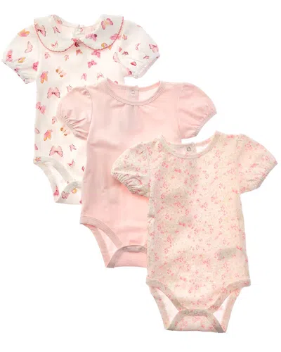 Shabby Chic Kids' Set Of 3 Bodysuit In Pink