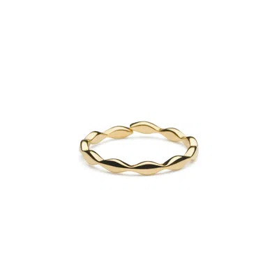 Shabella Nyc Women's Adjustable Beaded Marquise Ring Gold