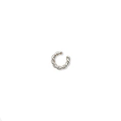 Shabella Nyc Women's Basic Braided Ear Cuff Silver