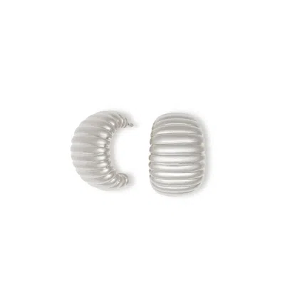 Shabella Nyc Women's Bold French Earrings Silver