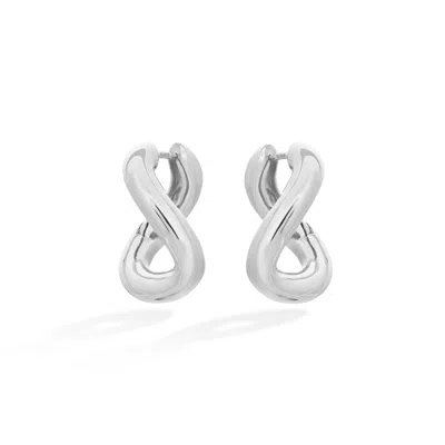 Shabella Nyc Women's Bold Twirl Earrings Silver