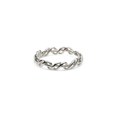 Shabella Nyc Women's Braided Ring Silver