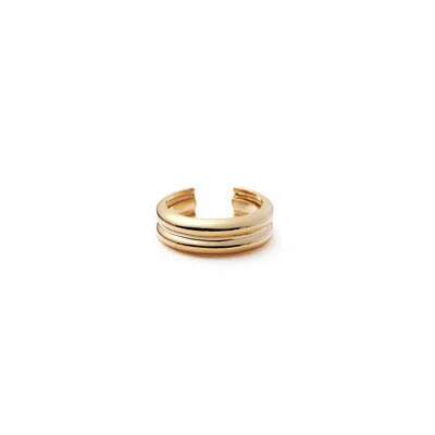 Shabella Nyc Women's Double Stack Bold Ear Cuff Gold
