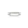 Shabella Nyc Women's Dual Rectangular Ring Silver In Silver