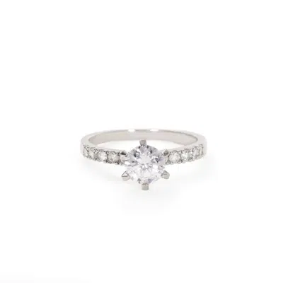 Shabella Nyc Women's Eternity Ring Silver