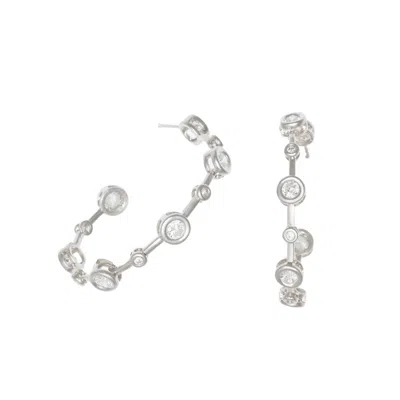 Shabella Nyc Women's Luxe Hoops Silver