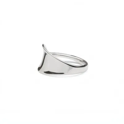 Shabella Nyc Women's Moon Adjustable Ring Silver