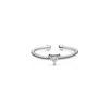 Shabella Nyc Women's Silver / White Triangle Adjustable Ring White In Multi