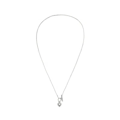 Shabella Nyc Women's Simple Heart Necklace Silver