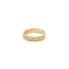 Shabella Nyc Women's Trio Layered Ring Gold In Gold