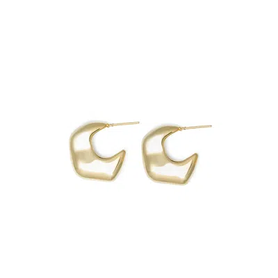 Shabella Nyc Women's Wave Tube Hoops Gold
