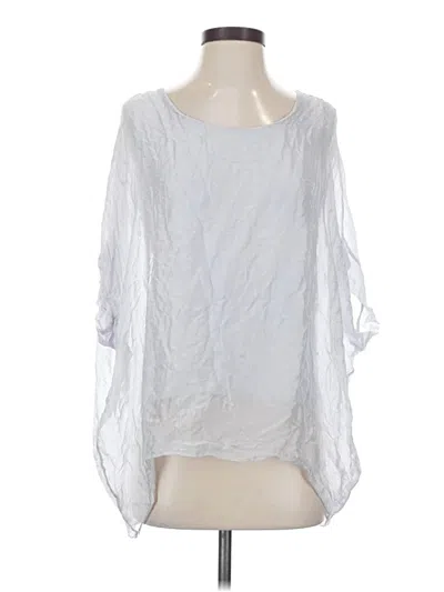 Pre-owned Shade & Shore 3/4 Sleeve Blouse In Silver