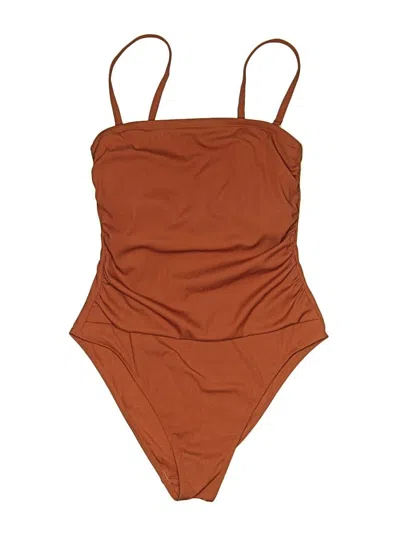 Pre-owned Shade & Shore Bodysuit In Brown