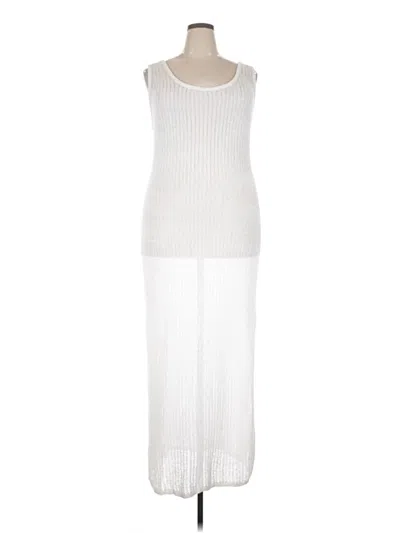 Pre-owned Shade & Shore Casual Dress In White