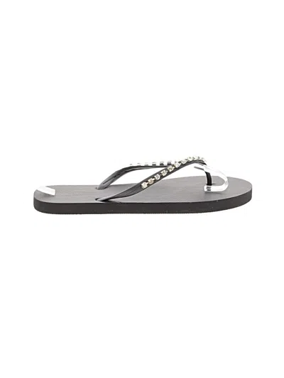 Pre-owned Shade & Shore Flip Flops In Gray