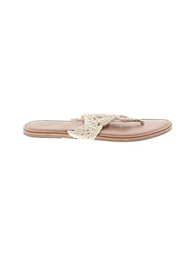 Pre-owned Shade & Shore Flip Flops In Ivory