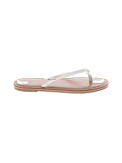 Pre-owned Shade & Shore Flip Flops In Silver