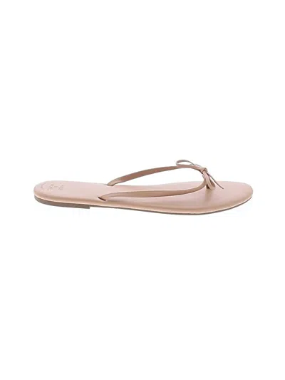 Pre-owned Shade & Shore Flip Flops In Tan