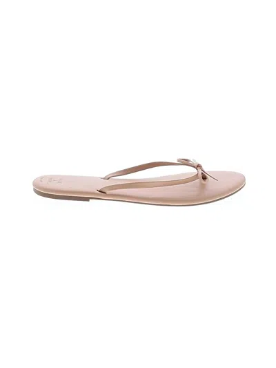 Pre-owned Shade & Shore Flip Flops In Tan