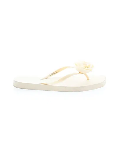 Pre-owned Shade & Shore Flip Flops In White