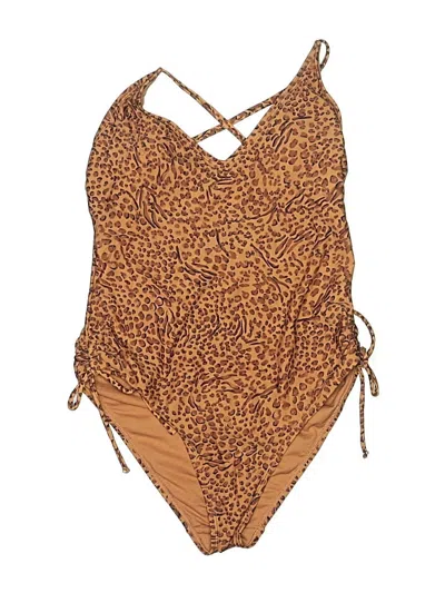 Pre-owned Shade & Shore One Piece Swimsuit In Brown