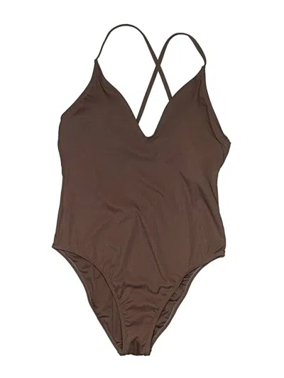 Pre-owned Shade & Shore One Piece Swimsuit In Brown