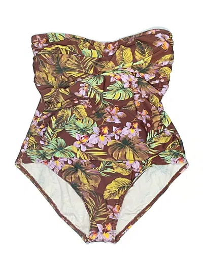 Pre-owned Shade & Shore One Piece Swimsuit In Brown