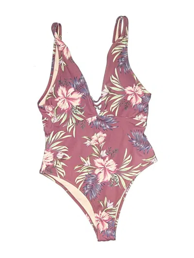 Pre-owned Shade & Shore One Piece Swimsuit In Burgundy