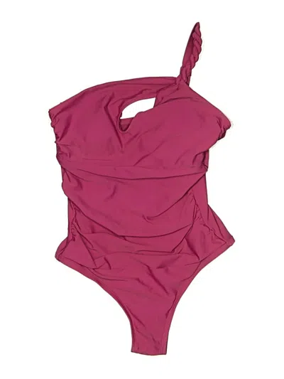 Pre-owned Shade & Shore One Piece Swimsuit In Burgundy