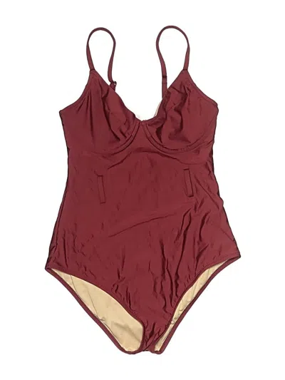 Pre-owned Shade & Shore One Piece Swimsuit In Burgundy