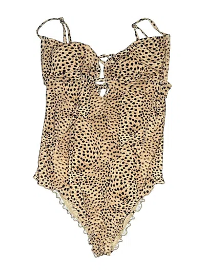 Pre-owned Shade & Shore One Piece Swimsuit In Gold