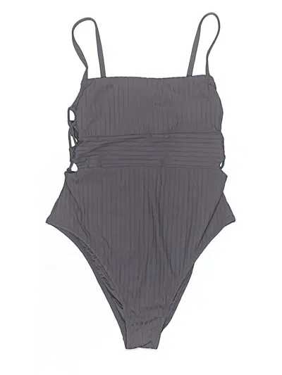 Shade & Shore One Piece Swimsuit In Gray