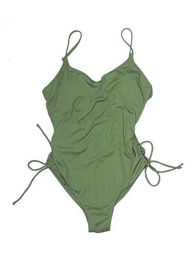 Pre-owned Shade & Shore One Piece Swimsuit In Green