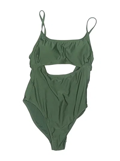 Shade & Shore One Piece Swimsuit In Green