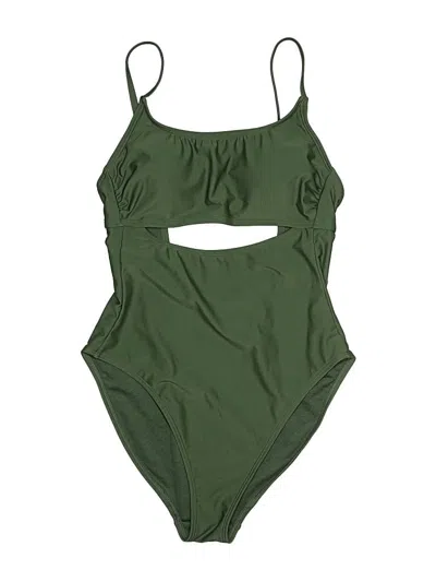 Pre-owned Shade & Shore One Piece Swimsuit In Green