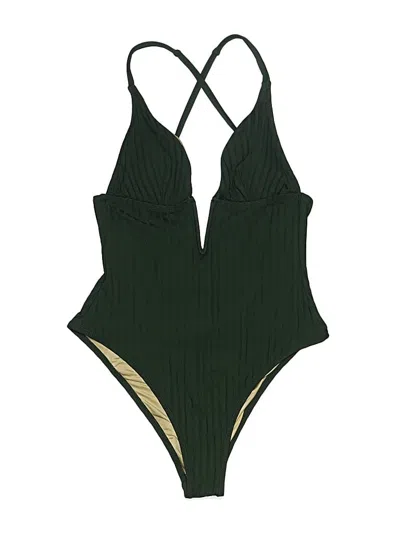 Pre-owned Shade & Shore One Piece Swimsuit In Green