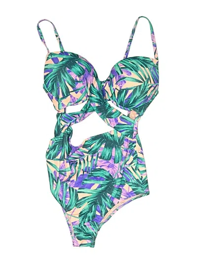 Pre-owned Shade & Shore One Piece Swimsuit In Green