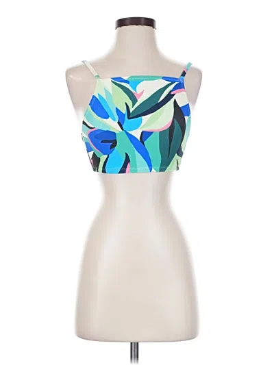Pre-owned Shade & Shore Sleeveless Top Green Strapless Neckline Tops